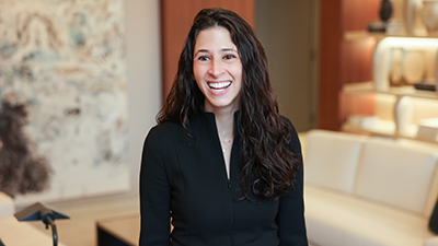 Julie Gamliel smiling in an office